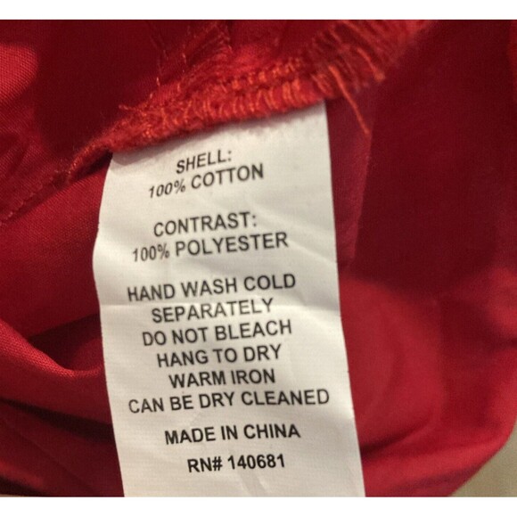 Unique Vintage X Jetson's XL Red Tie Front Crop Top Button Up Collared Shirt NWT - Picture 11 of 16